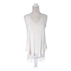 T.La Raw Hem Swing tank top M